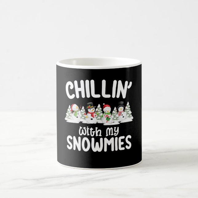 Caneca De Café Chillin Com O Meu Natal Snowmies (Centro)