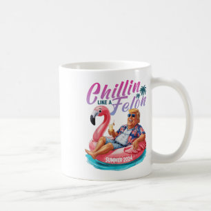 Caneca De Café Chillin Como Um Felon Engraçado Shirt Summer Trum