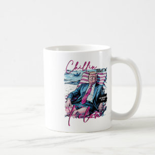 Caneca De Café Chillin Como Um Felon Funny Trump Presidente