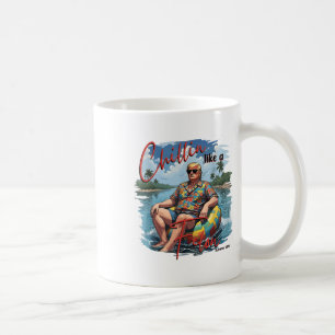 Caneca De Café Chillin Como Um Felon Funny Trump Verão 2024 _1