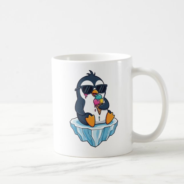 Caneca De Café Chillin’ Like a Villain – Cool Penguin Ice Cream (Direita)