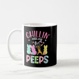 Caneca De Café Chillin_ With My Dachshund Dog Bunny Easter Day 20
