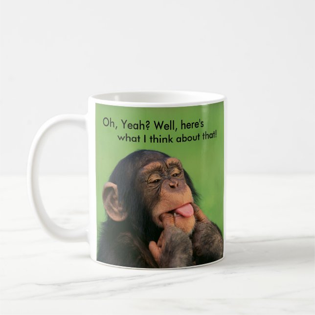 Caneca De Café Chimp Cheeky (Esquerda)