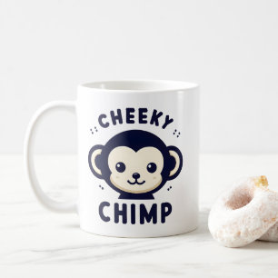 Caneca De Café Chimp Chimp Sleek Minimalismo Macaco