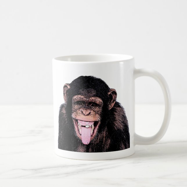 Caneca De Café Chimpanzé (Direita)