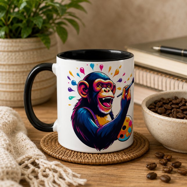 Caneca de Café Chimpanzé (Chimpanzee Coffee Mug)