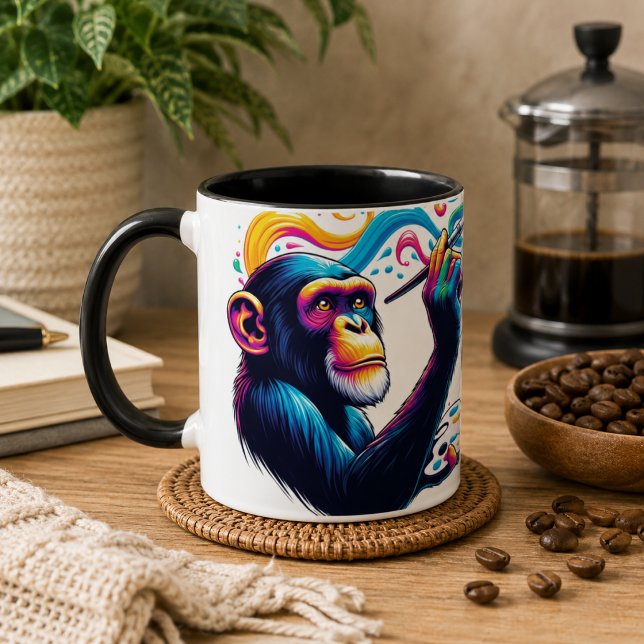 Caneca de Café Chimpanzé (Chimpanzee Coffee Mug)
