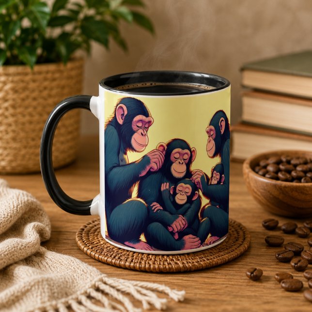 Caneca de Café Chimpanzé (Chimpanzee Coffee Mug)
