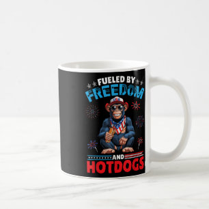 Caneca De Café Chimpanzé América Alimentada Pela Liberdade E Hotd