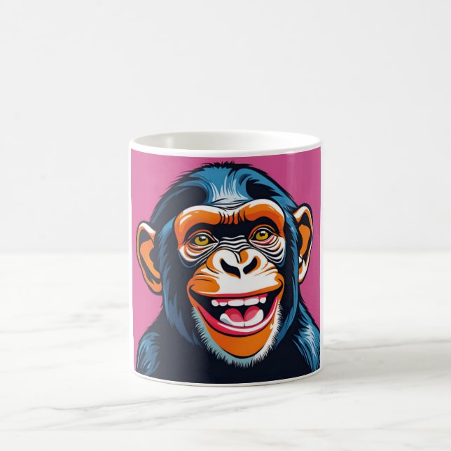 Caneca De Café Chimpanzé Bonito Ri (Centro)