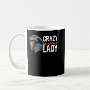 Caneca De Café Chimpanzé Louco Senhora Arte Macaco Chimp Ape Anim