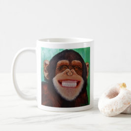 Caneca De Café Chimpanzé Smiling Monkey Impressão