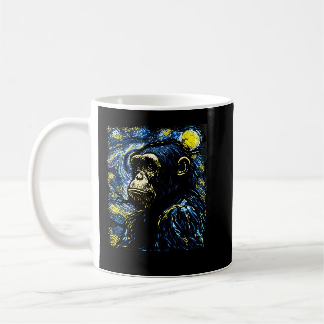 Caneca De Café Chimpanzee Lover Gift Art (Esquerda)