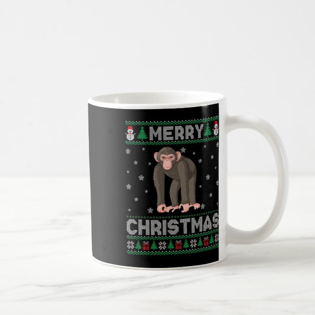 Caneca De Café Chimpanzés Animais Mulheres Crianças Feias De Nata (Direita)