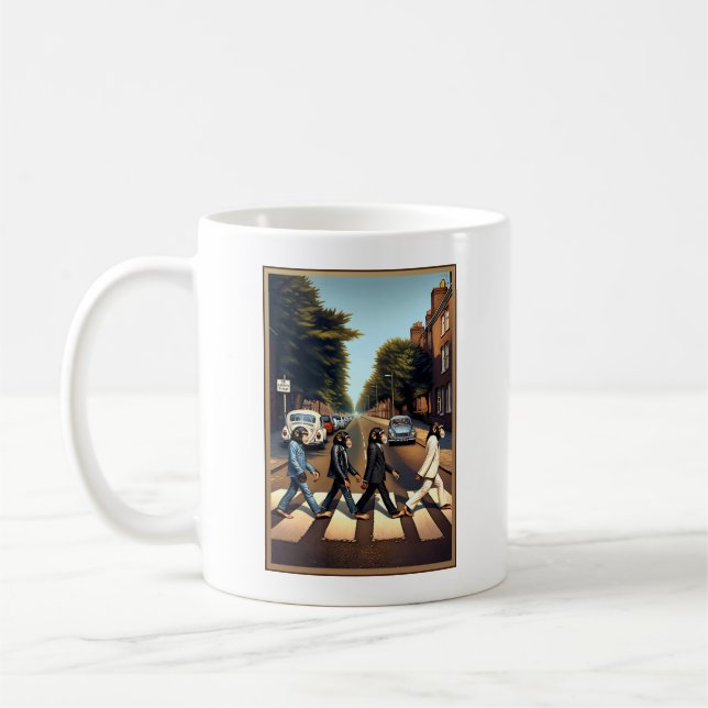 Caneca De Café Chimpanzés em Abbey Road Anfield, Liverpool, Reino (Esquerda)