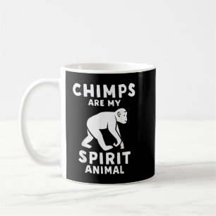 Caneca De Café Chimpanzés São Meu Espírito Animal Engraçado Chimp