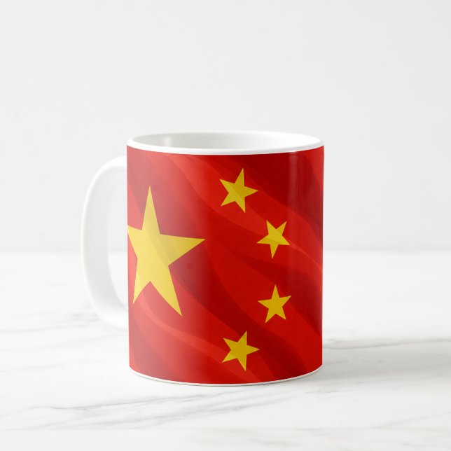 Caneca De Café China Flag Mug (Frente Esquerda)