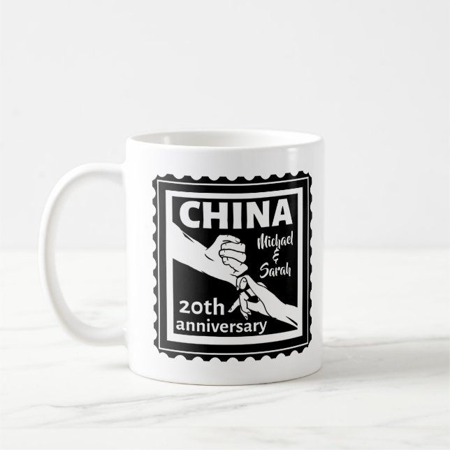 Caneca De Café China tradicional no aniversário de 20 (Esquerda)