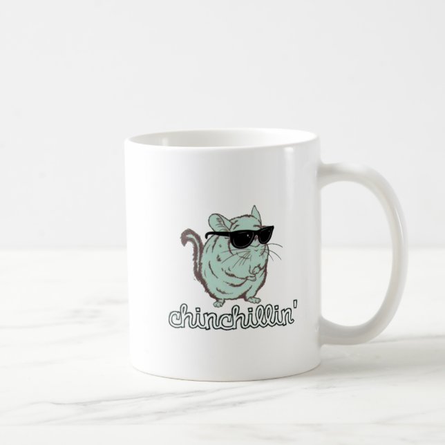 Caneca De Café Chinchila azul de Chinchillin (Direita)