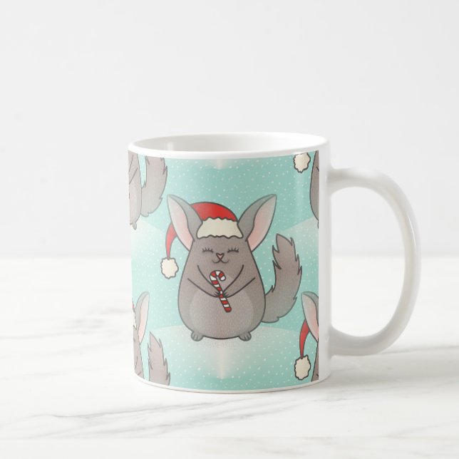 Caneca De Café chinchillas de natal (Direita)