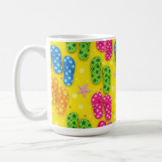 CANECA DE CAFÉ CHINELAS COLORIDAS DE VERÃO (Esquerda)