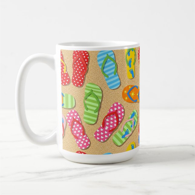 CANECA DE CAFÉ CHINELAS DE VERÃO COLORIDAS (Esquerda)