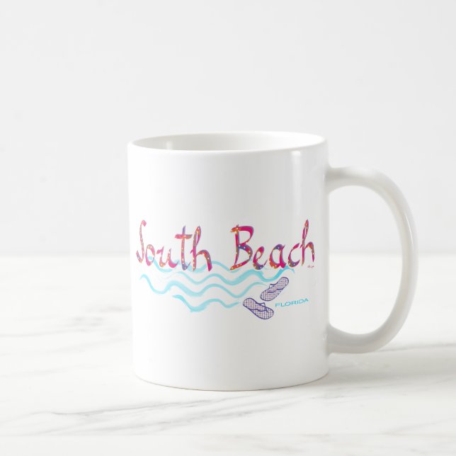Caneca De Café Chinelos de Miami em South Beach (Direita)