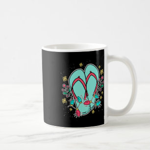 Caneca De Café Chinelos de Natal Havaiano Verão Natal Em