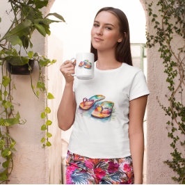 Caneca De Café Chinelos de recifes do arco-íris