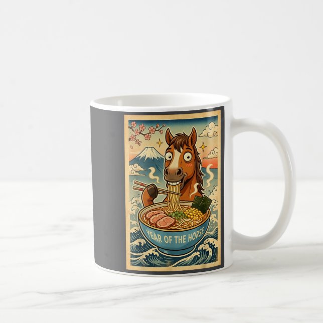 Caneca De Café Chinese New Year 2026 Of The Horse Ramen Lunar New (Direita)