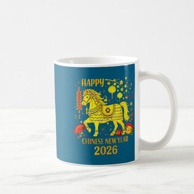 Caneca De Café Chinese New Year 2026 Year Of The Horse 1  (Direita)