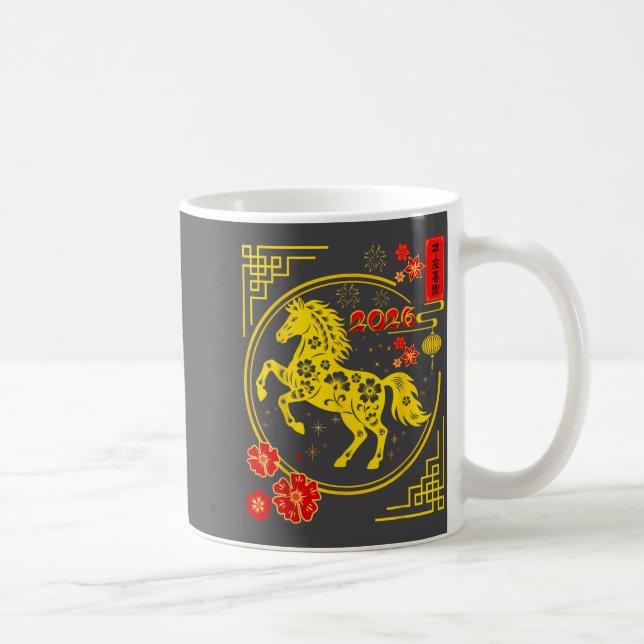 Caneca De Café Chinese New Year 2026 Year Of The Horse 8  (Direita)