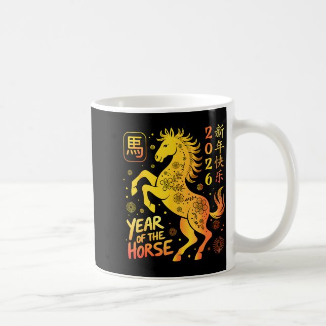 Caneca De Café Chinese New Year 2026 Year Of The Horse Happy New  (Direita)