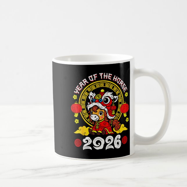 Caneca De Café Chinese New Year 2026 Year Of The Horse Lunar New  (Direita)
