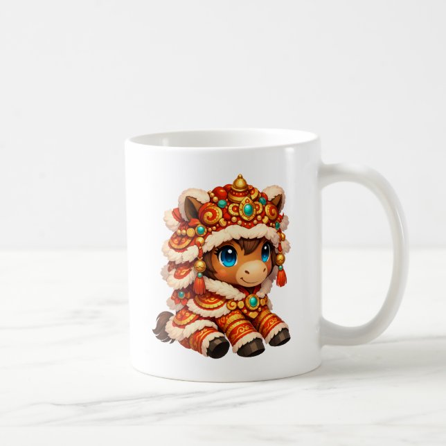 Caneca De Café Chinese New Year Horse 2026 Zodiac (Direita)
