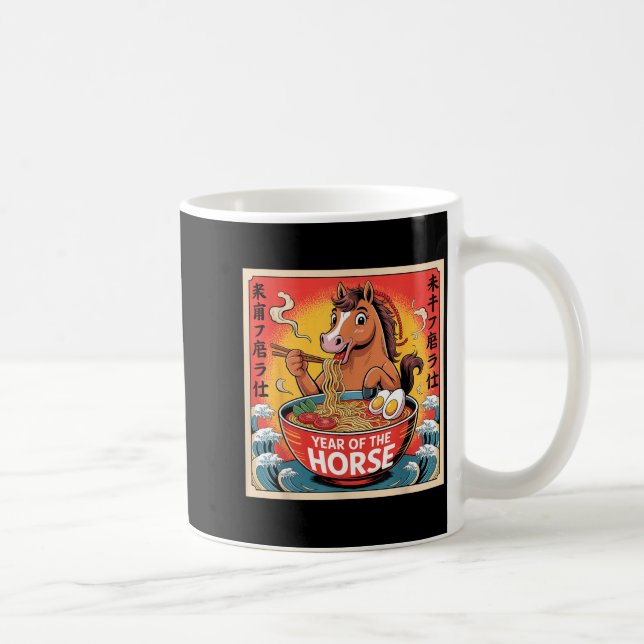 Caneca De Café Chinese Year Of The Horse 2026 Ramen Zodiac Illust (Direita)