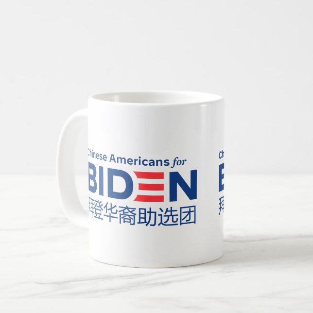 Caneca De Café Chineses americanos por Biden 11 oz.Caneca (Frente Esquerda)