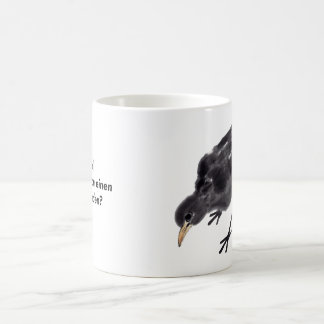 Caneca De Café Chinesische Tuschekunst mit Amsel-Vogelmotiv 