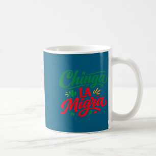 Caneca De Café Chinga la migra declaração de design de tipografia