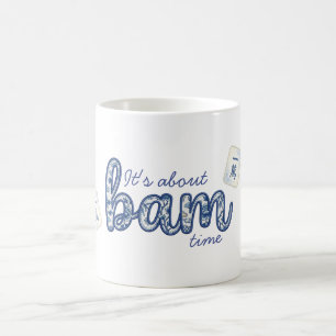 Caneca De Café Chinoiserie Mahjong É Hora do Bam Azul