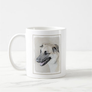 Caneca De Café Chinook (Dropped Ears) Painting - Original Dog Art