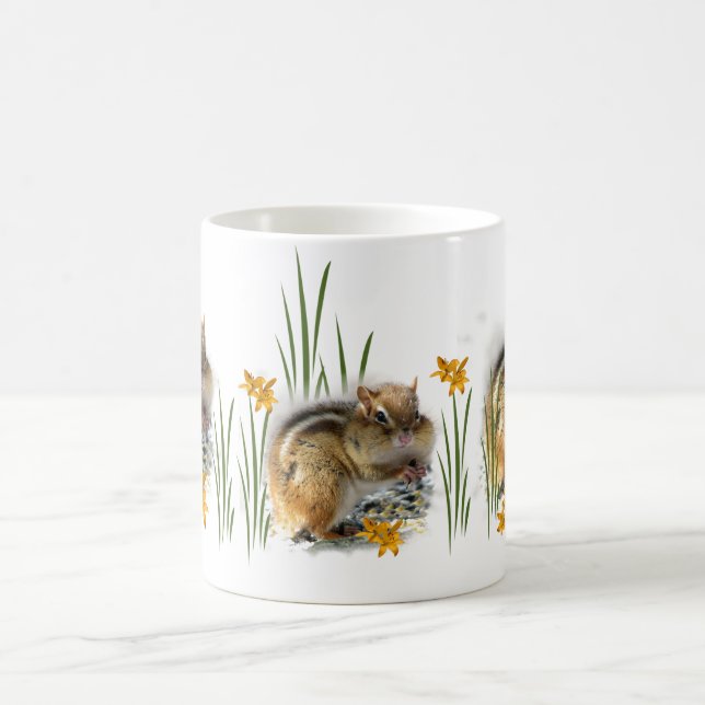 Caneca De Café Chipmunk da primavera (Centro)