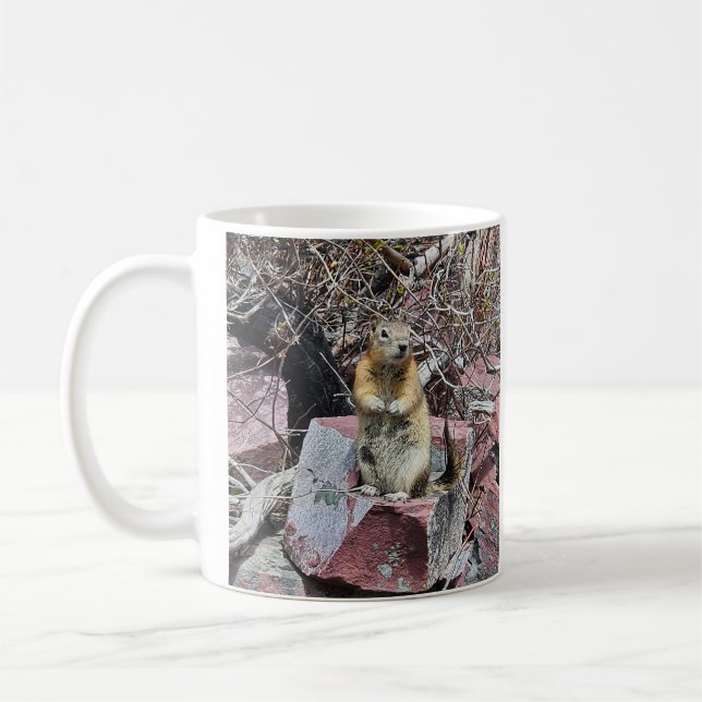 Caneca De Café Chipmunk no Parque Nacional Glacier (Esquerda)