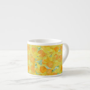Caneca de café chique do café, Daffodils amarelo