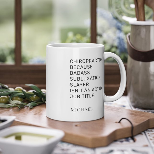 Caneca De Café Chiropractor Porque A Subluxação É Personalizada (Criador carregado)
