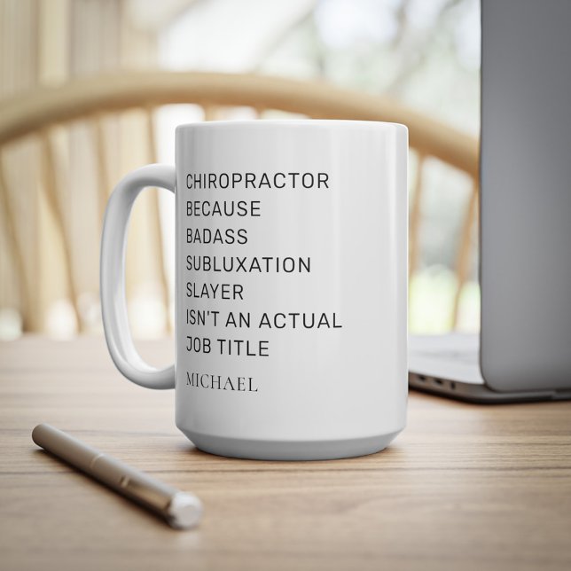 Caneca De Café Chiropractor Porque Escritório De Subluxação De Ca (Chiropractor Spine Expert 15oz White Coffee Mug)