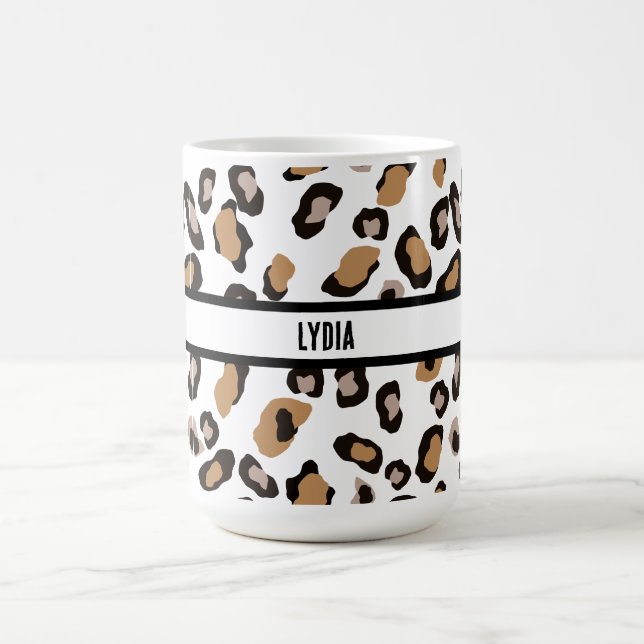 Caneca De Café Chita, Leopardo, Impressão Animal, Personalizada (Centro)