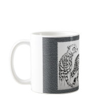 Chitas no couro cinzento do falso