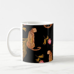 Caneca De Café Chitas românticas: padrão uniforme de aquarela.