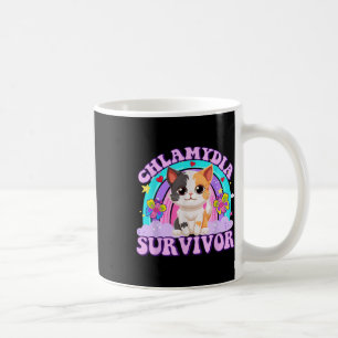 Caneca De Café Chlamydia Sobrevivente Cat Meme Camisas Engraçadas